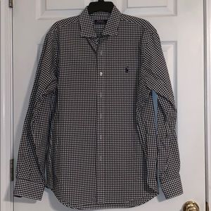 Men’s Polo Ralph Lauren L/S shirt..L..bk/wt chk